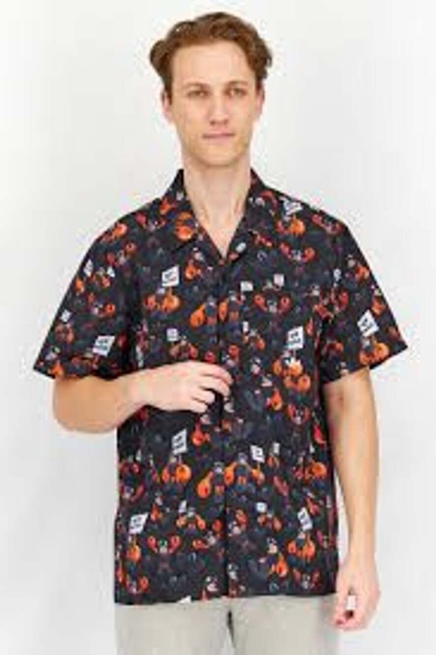 Adidas Originals x Nigo All-Over Print Graphic Short Sleeve Button Down Shirt